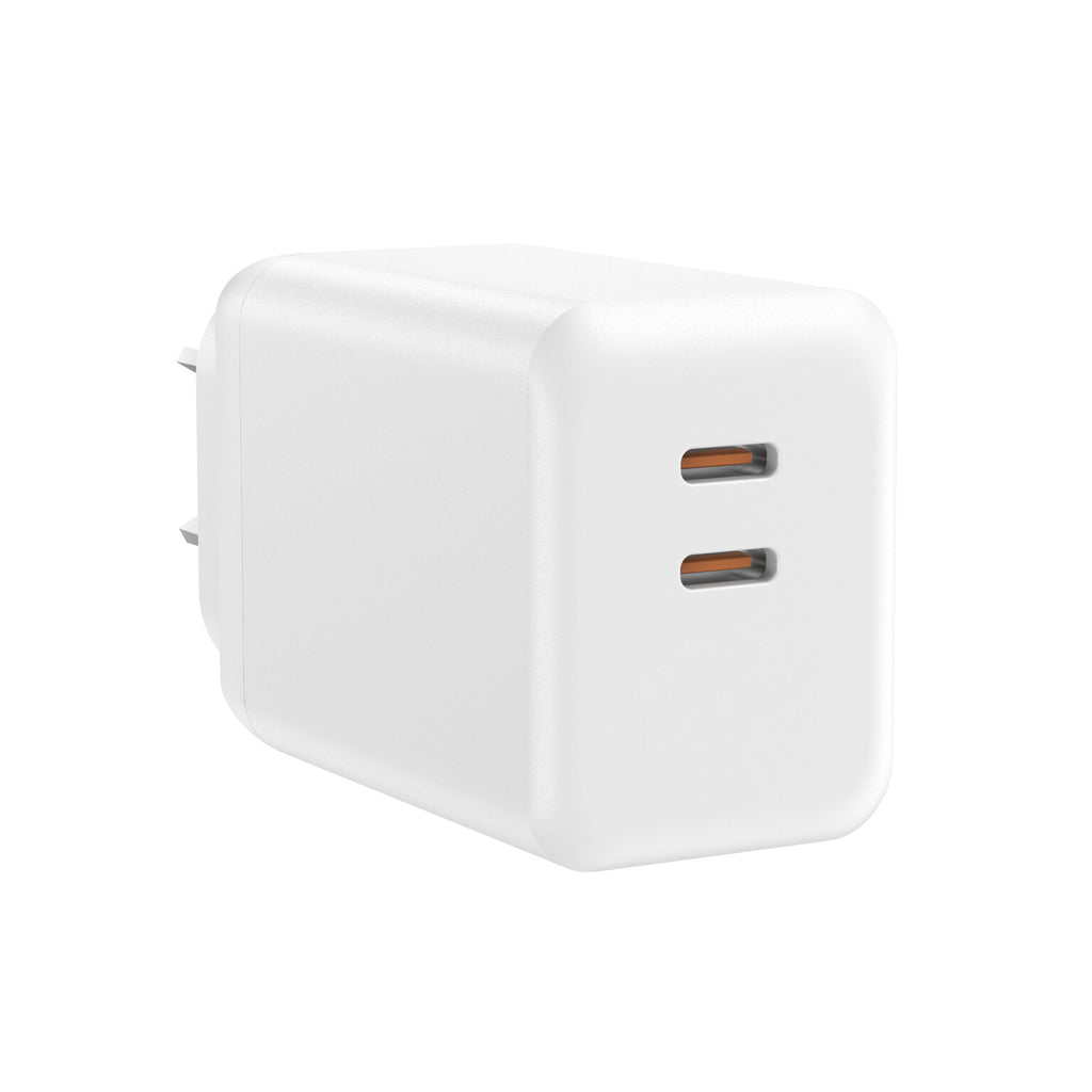 Premium 65W GaN Dual USB-C Fast Wall Charger (AU Plug)
